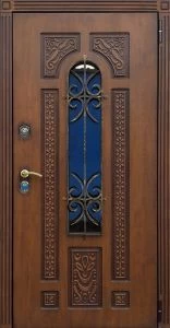 Дверь с кованными элементами DZ626